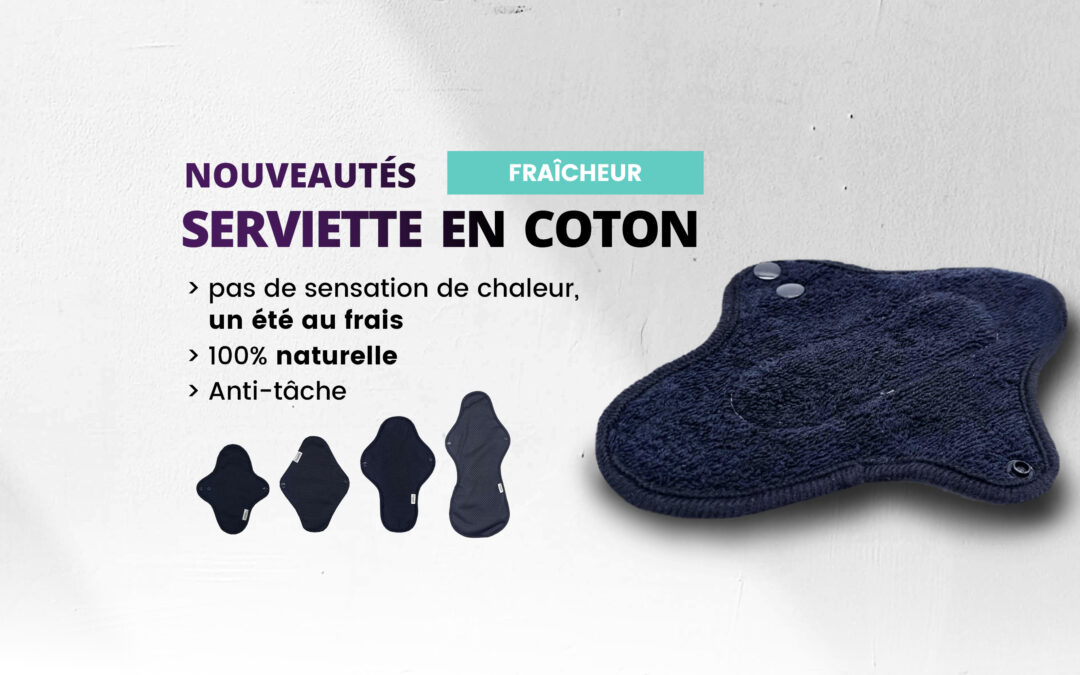 Zoom sur les serviettes lavables en coton terry