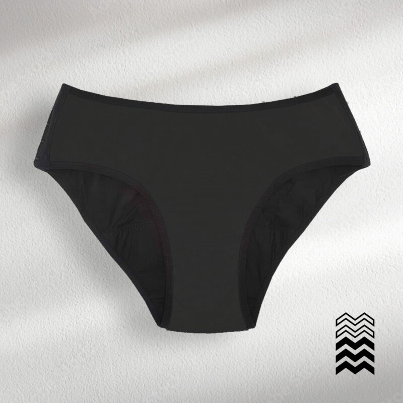 Culotte menstruelle avec agrafes Silvia – Flux moyen - Grande Taille – Image 2