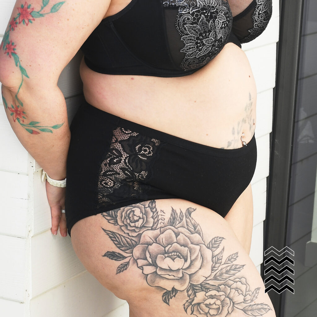Culotte menstruelle taille haute Astrée - Flux fort - Grande taille