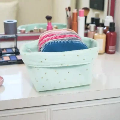 Panière lingettes taille S - Double gaze de coton