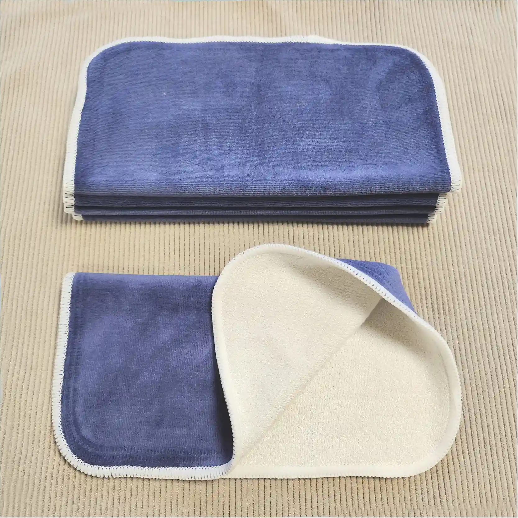 5 grandes lingettes lavables - Velours – Image 5