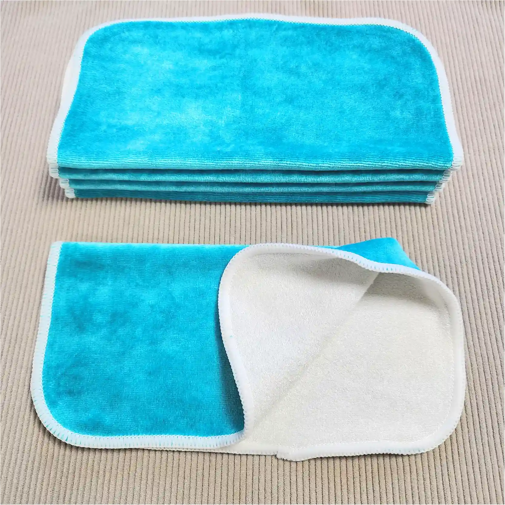 5 grandes lingettes lavables - Velours – Image 6