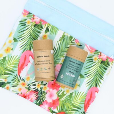 Kit Solaire Comme Avant : Crème SPF50 et Baume Après-soleil + pochette de plage
