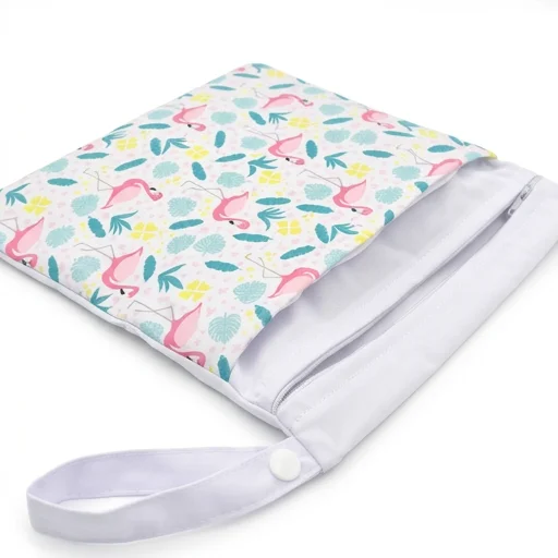 Pochette double (transport culotte menstruelle / serviette lavable) – A choisir – Image 7