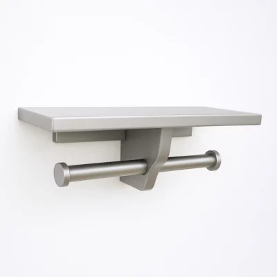 Porte papier toilette double  - Argenté