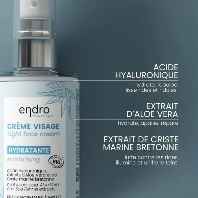 Crème visage hydratante - Endro Cosmétiques – Image 2