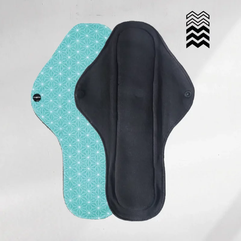 5 serviettes hygiéniques lavables en COTON (Gamme M) - Flux moyen à fort - A choisir – Image 9