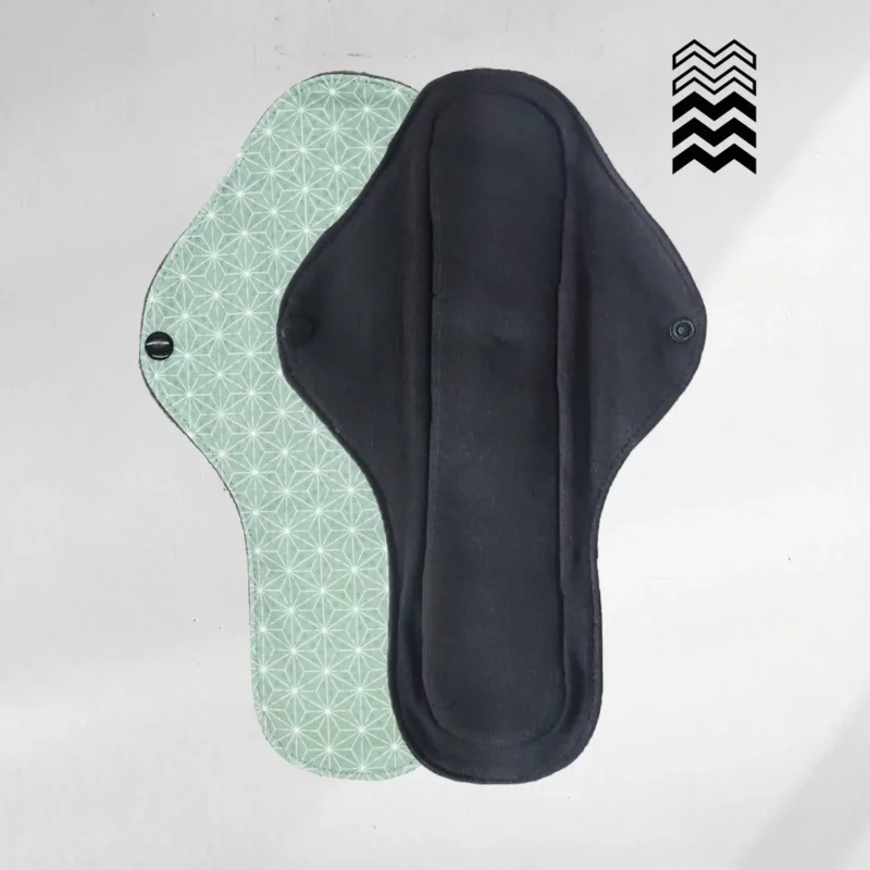 5 serviettes hygiéniques lavables en COTON (Gamme M) - Flux moyen à fort - A choisir – Image 8