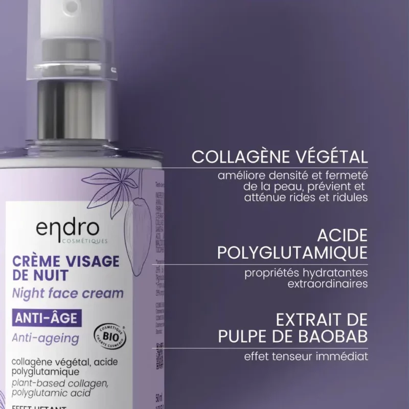 Crème de nuit régénérante au Collagène - Endro Cosmétiques – Image 2