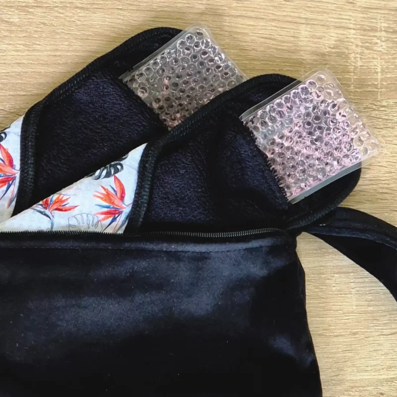 Règle douloureuse : 2 serviettes + 2 pads soulageant chaud / froid + 1 pochette – Image 4