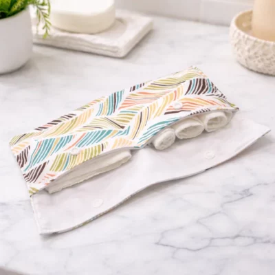 9 tampons lavables, pochette de rangement, filet de lavage- Léger à Super au choix