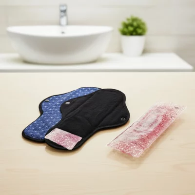 Serviette Cryothérapie périnéale (2 serviettes + 2 pads de gel + 1 pochette) - Coloris Nuit